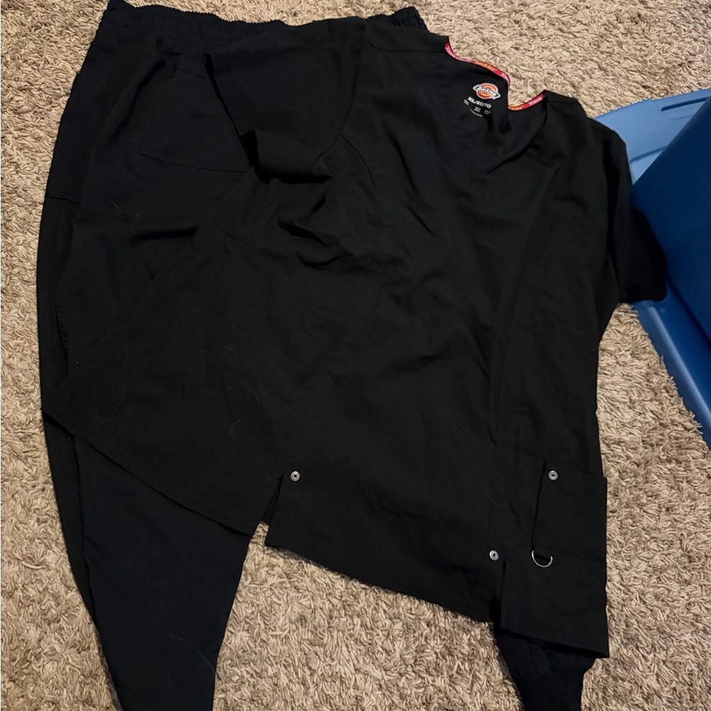 Black Work Shirt with Red Trim